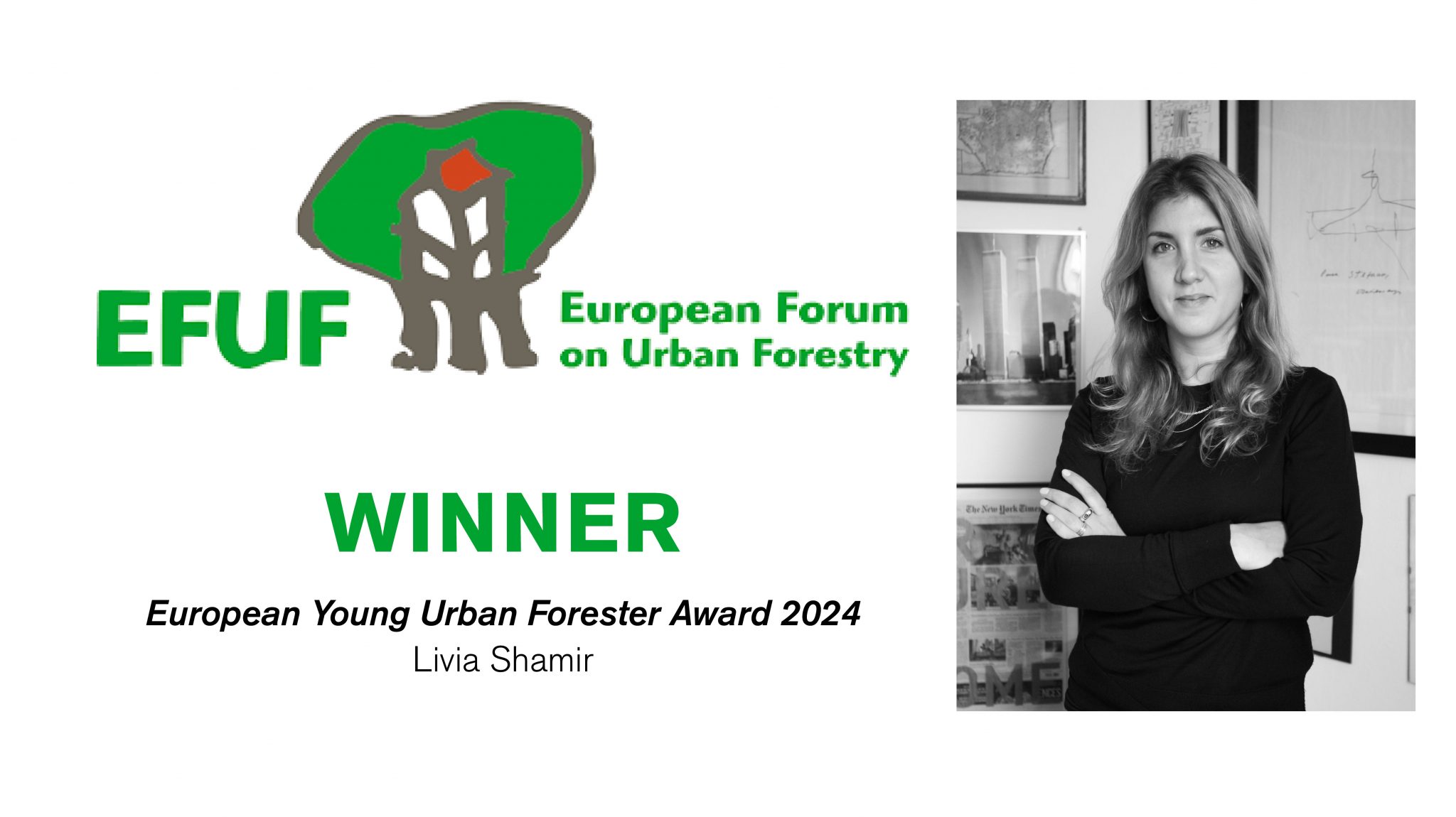 Livia Shamir ha vinto l'European Young Urban Forester Award 2024